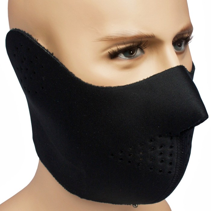 MFH, protective face mask, cold protection mask, perforations in the mouth and ear area